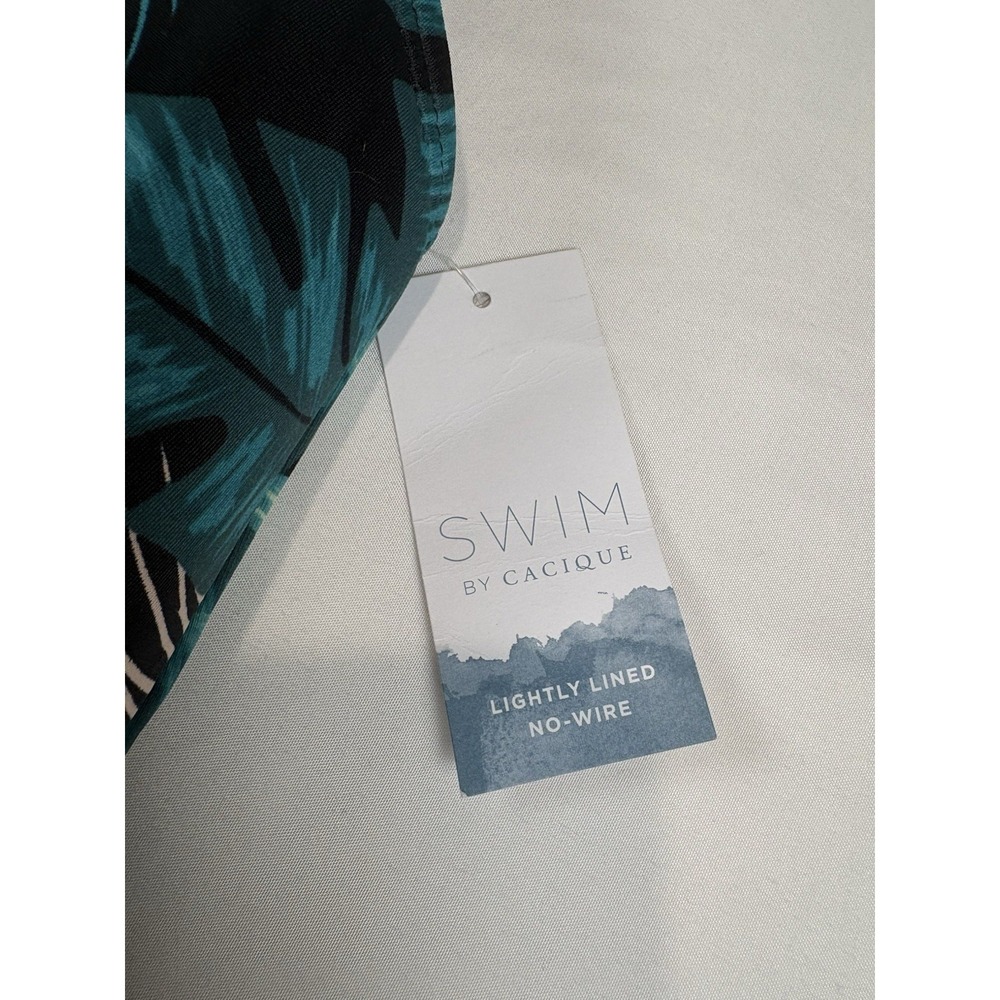 NWT Swim By Cacique Lightly Lined No Wire One Piece Swim Dress Suit Size 16 - Picture 12 of 13